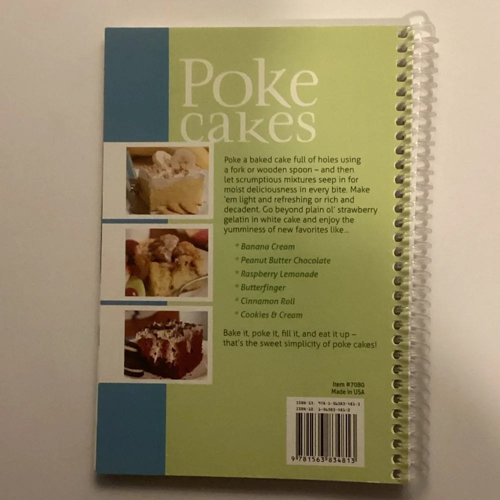Poke Cakes Cookbook  Blue and White Cover